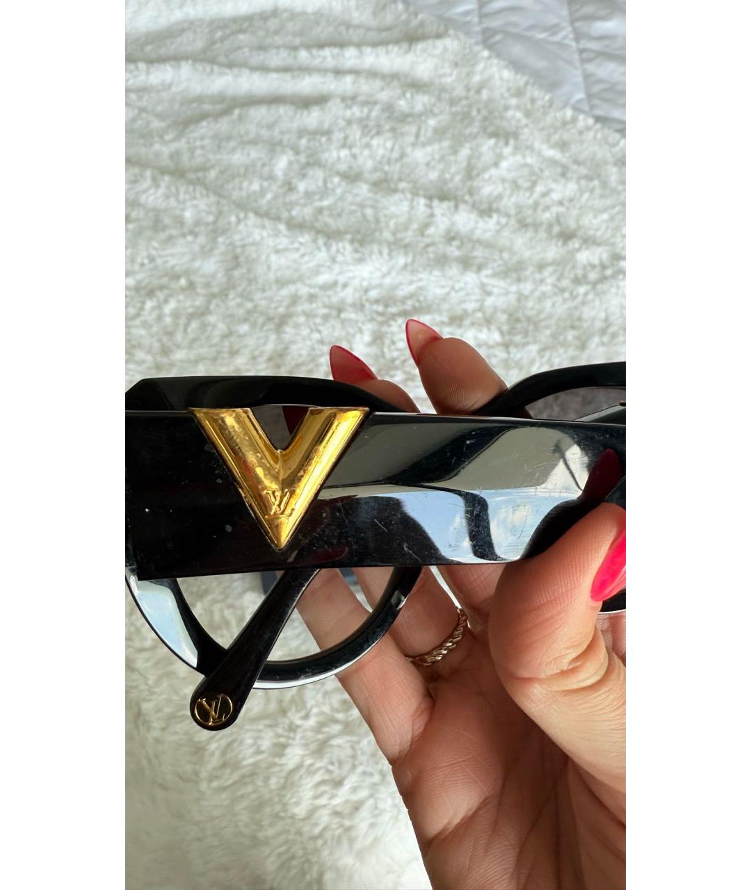 LOUIS VUITTON Черные пластиковые солнцезащитные очки, фото 5