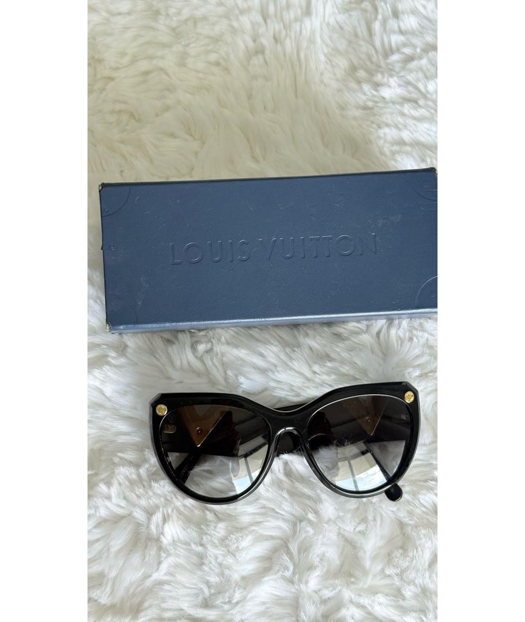 LOUIS VUITTON Черные пластиковые солнцезащитные очки, фото 9