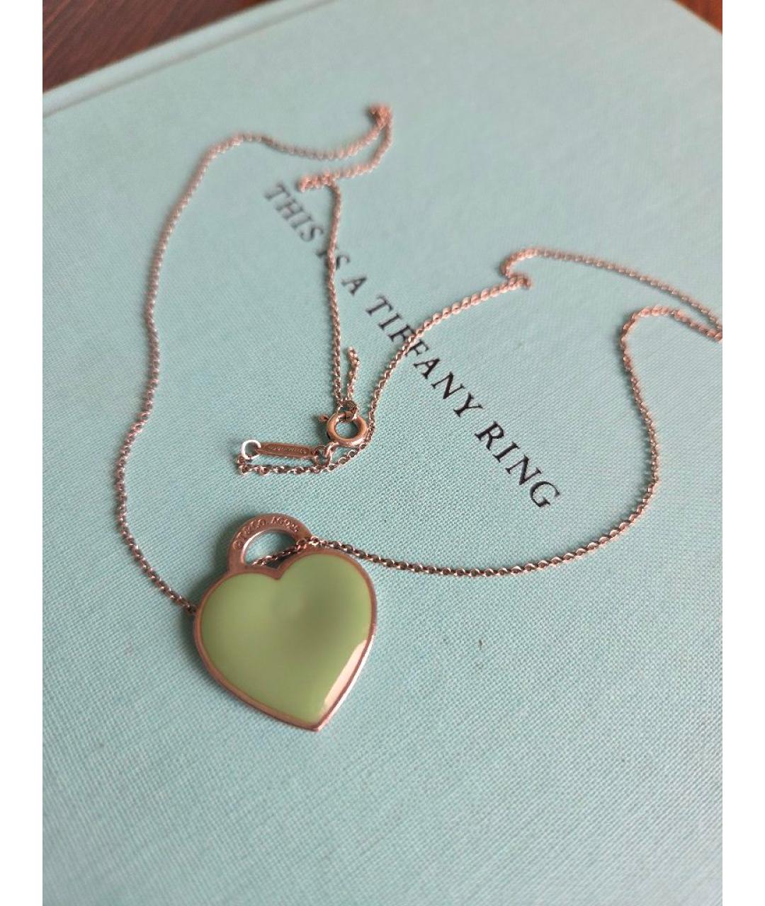 TIFFANY&CO Бирюзовая серебряная подвеска, фото 7