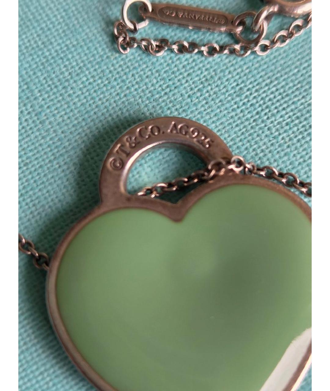 TIFFANY&CO Бирюзовая серебряная подвеска, фото 2