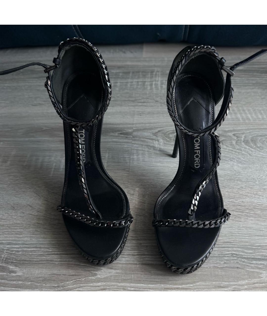 TOM FORD Черные кожаные туфли, фото 2