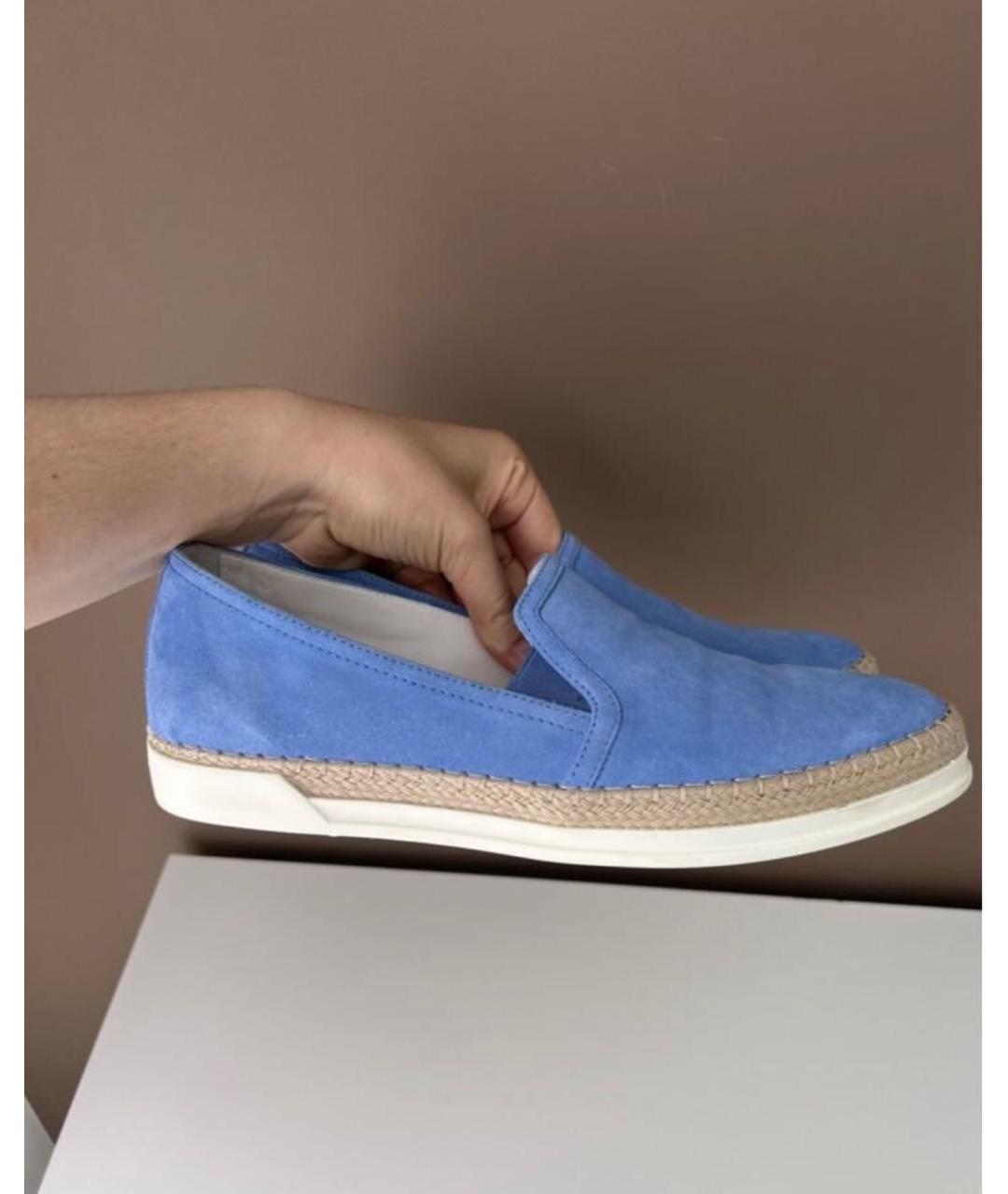 TOD'S Голубые замшевые лоферы, фото 8