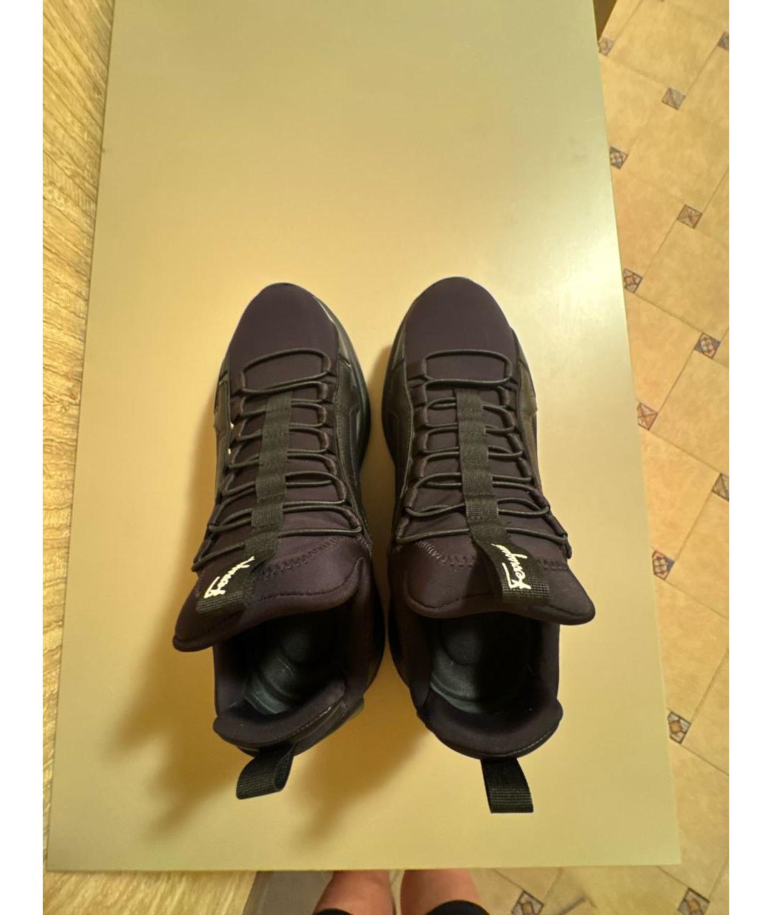 FERRAGAMO Черные текстильные кроссовки, фото 3