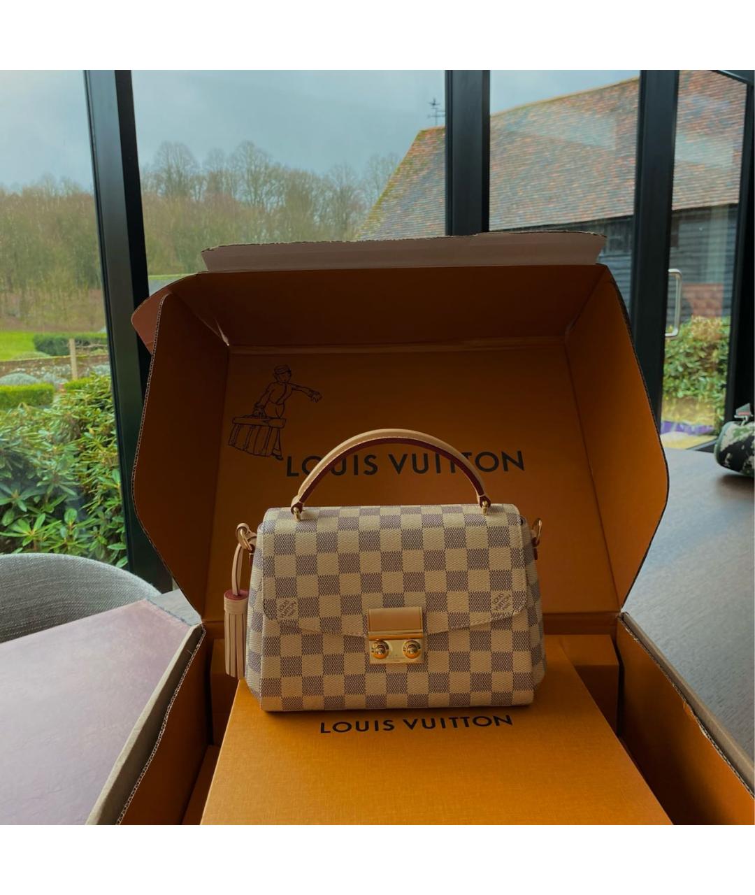 LOUIS VUITTON Бежевая сумка с короткими ручками, фото 8
