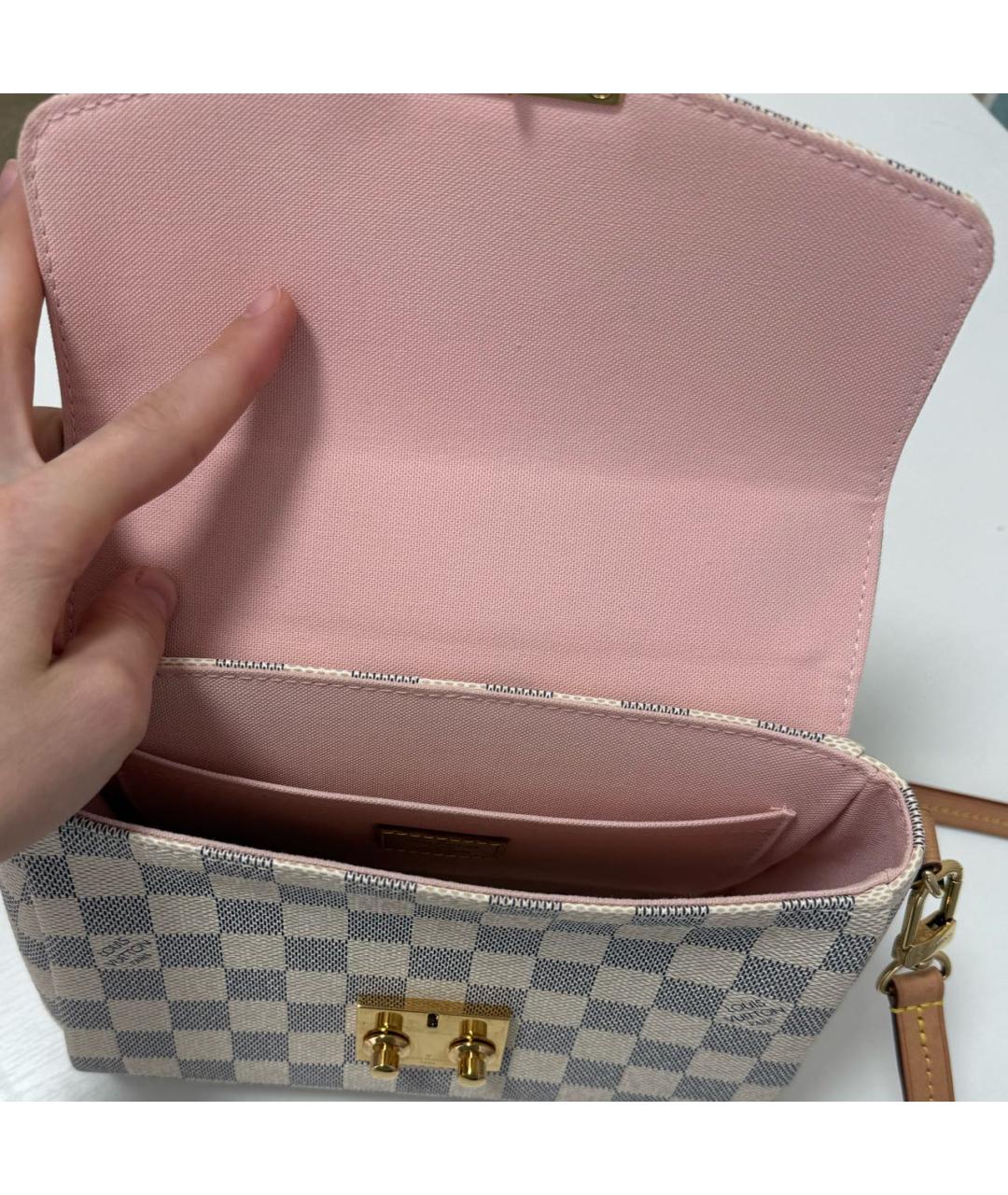 LOUIS VUITTON Бежевая сумка с короткими ручками, фото 6