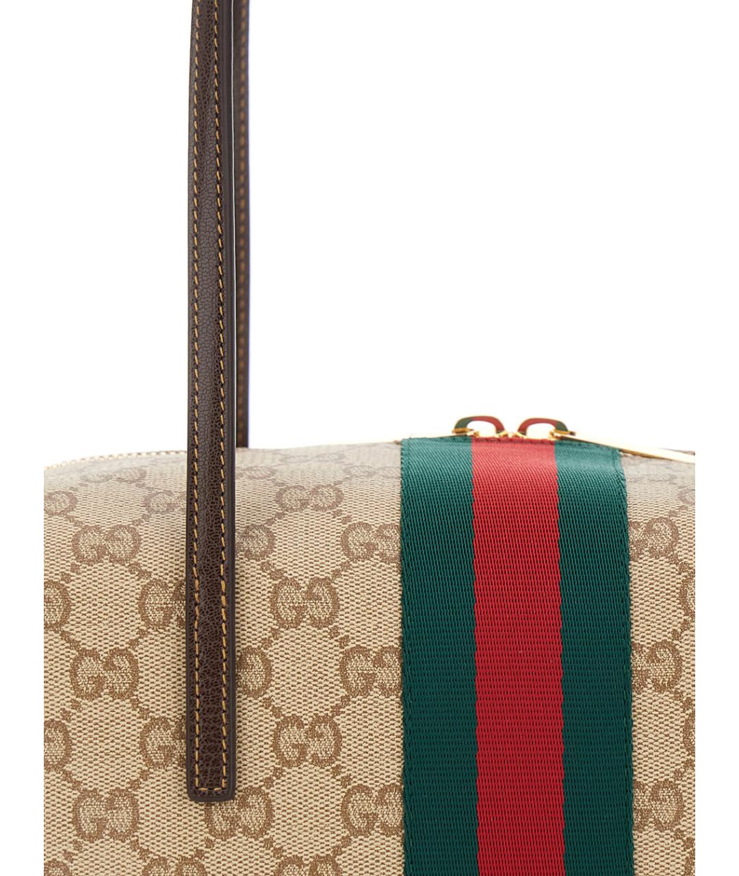 GUCCI Бежевая тканевая сумка через плечо, фото 3