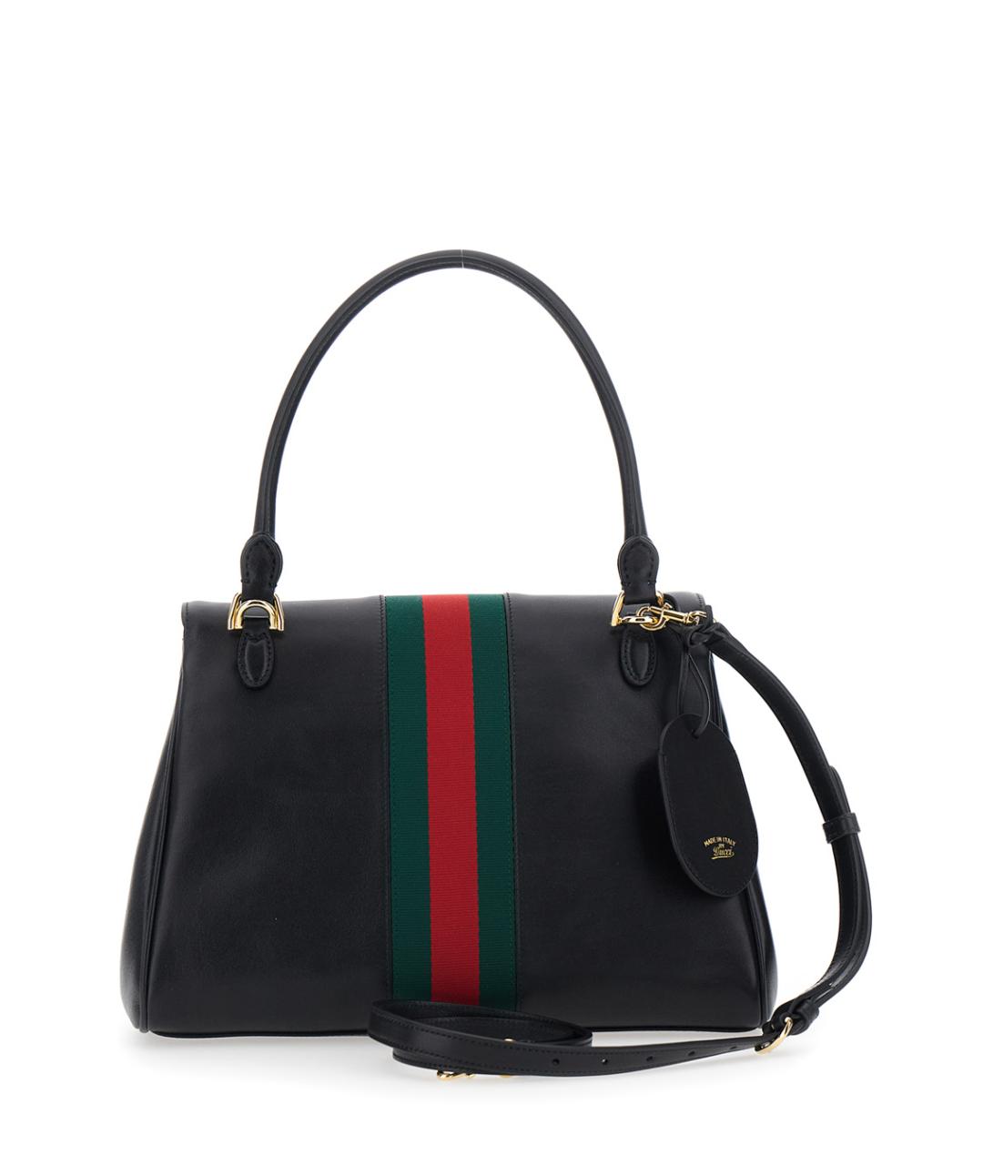 GUCCI Черная кожаная сумка через плечо, фото 2
