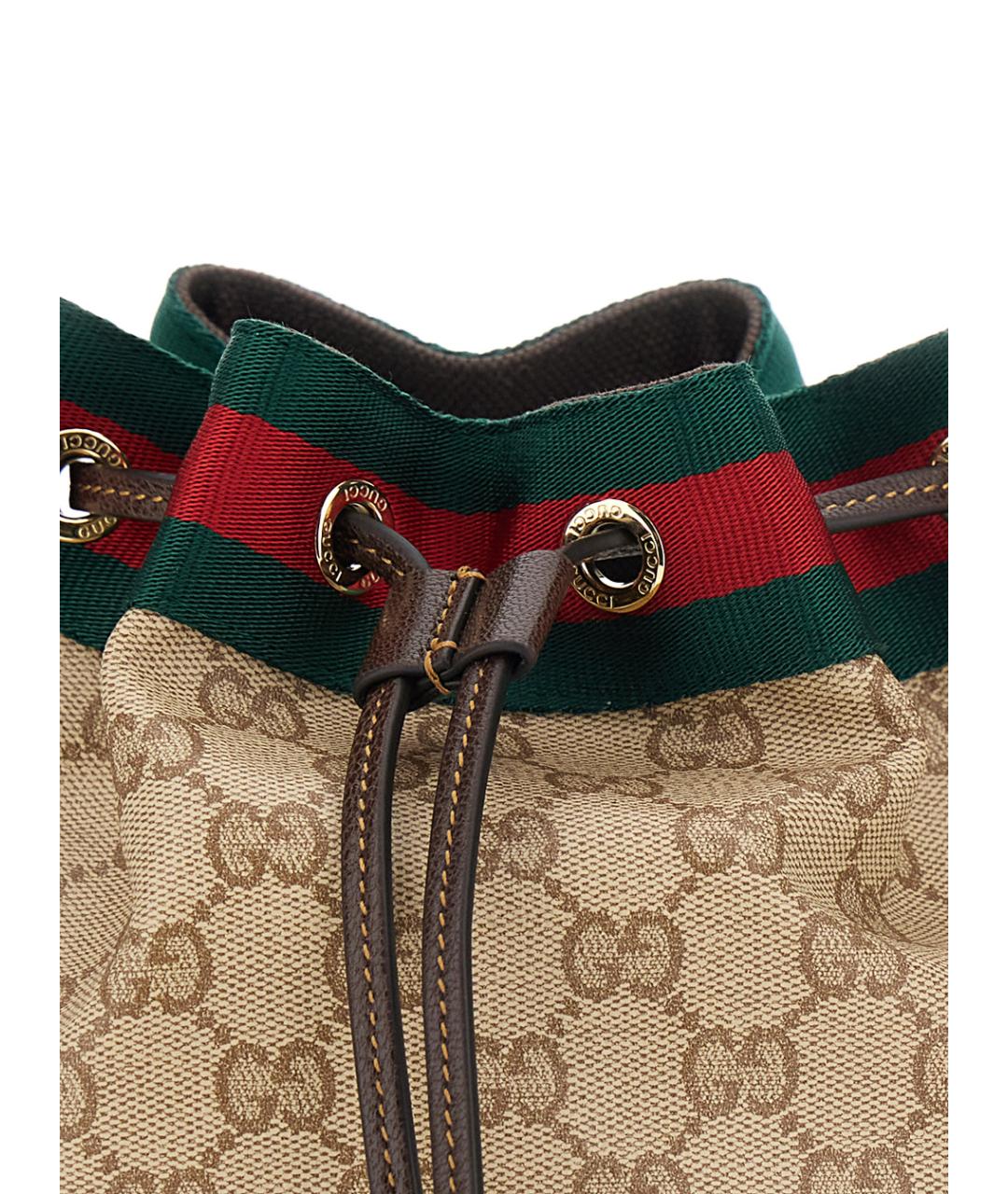 GUCCI Бежевая тканевая сумка через плечо, фото 3