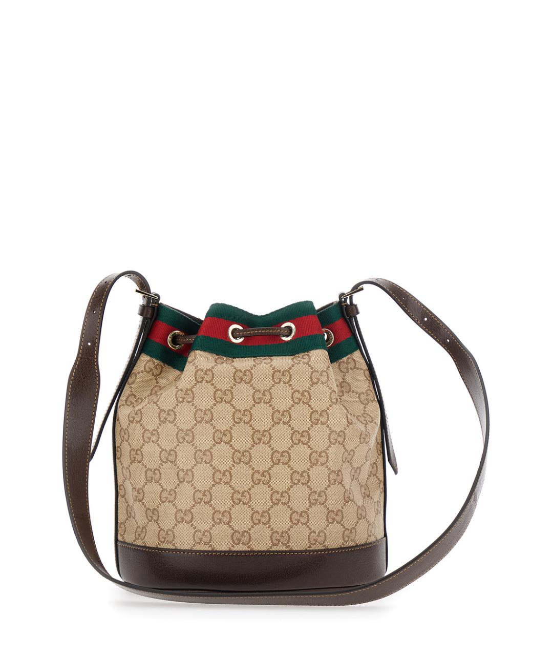 GUCCI Бежевая тканевая сумка через плечо, фото 2