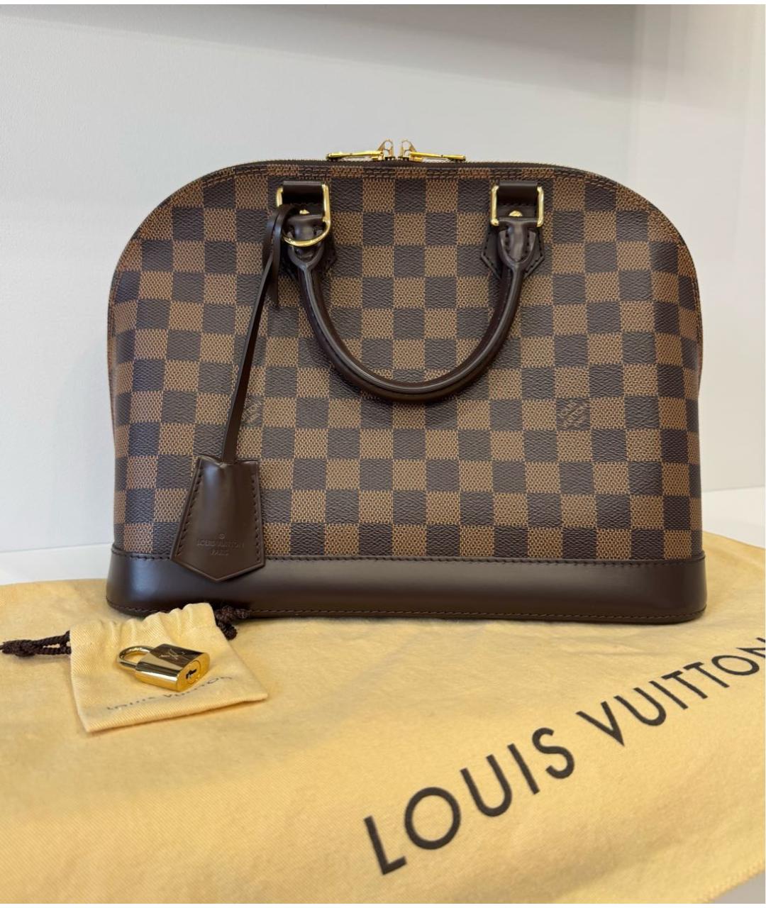 LOUIS VUITTON Коричневая сумка с короткими ручками, фото 8