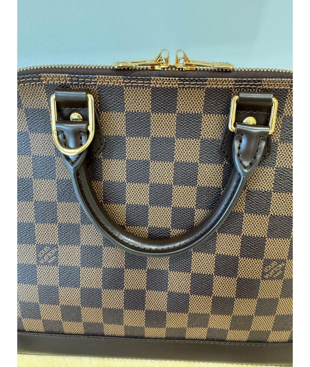 LOUIS VUITTON Коричневая сумка с короткими ручками, фото 3