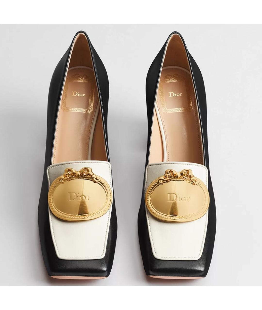 CHRISTIAN DIOR Черные кожаные туфли, фото 3