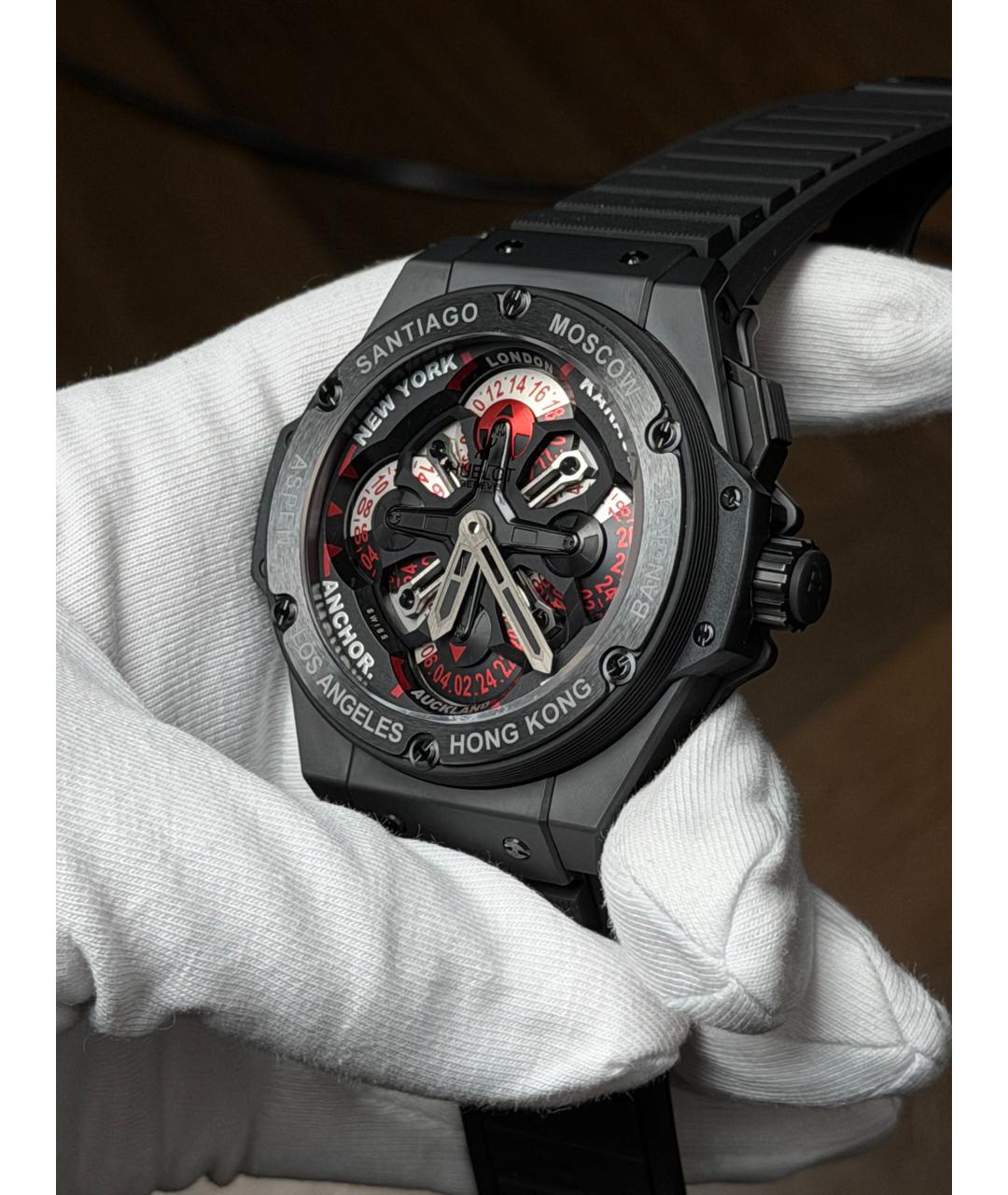 HUBLOT Черные керамические часы, фото 4