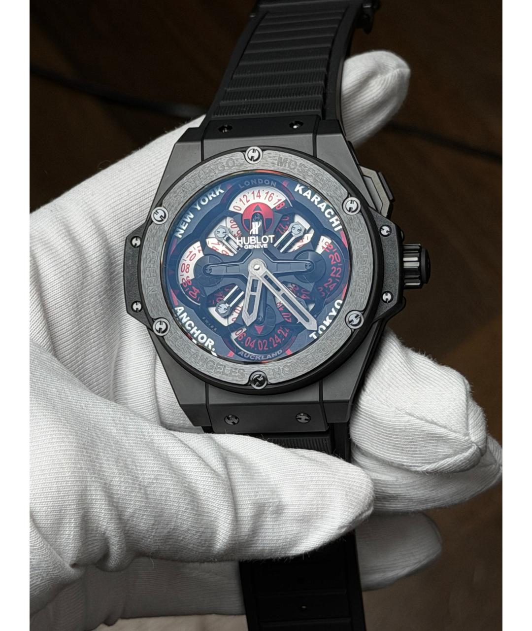 HUBLOT Черные керамические часы, фото 3