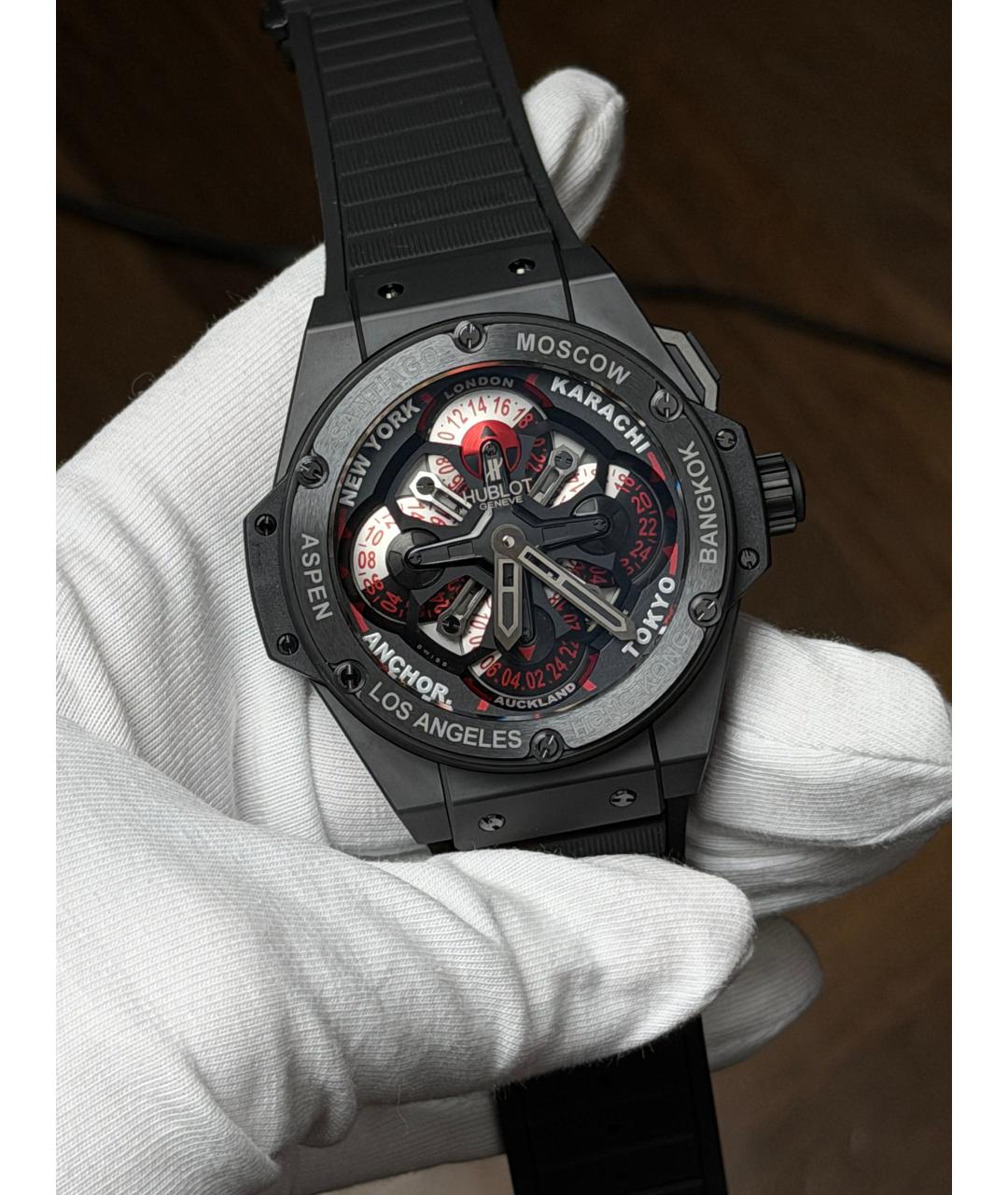 HUBLOT Черные керамические часы, фото 2