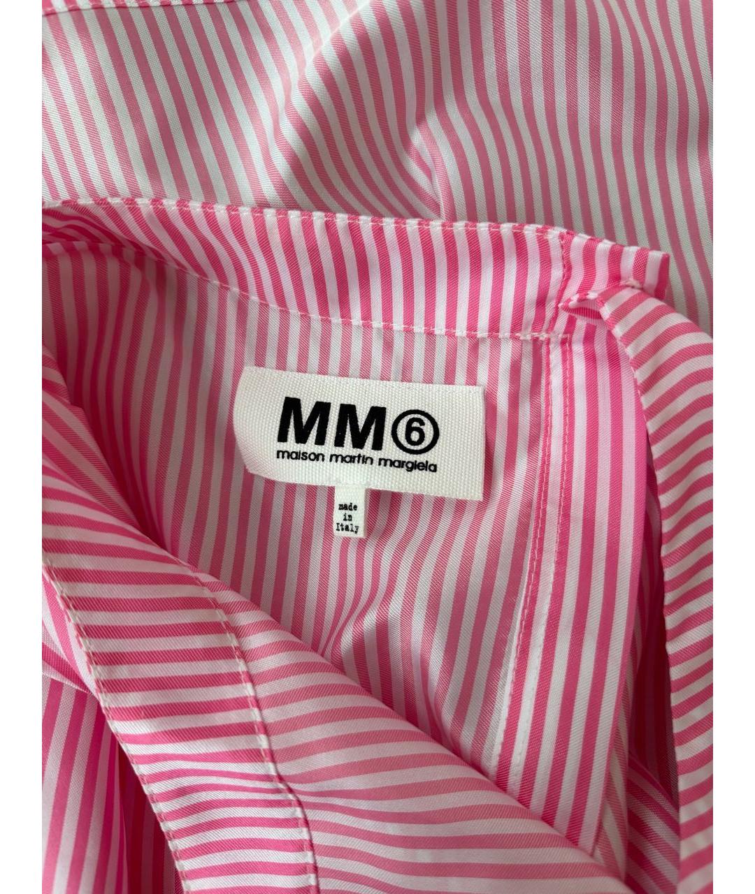 MM6 MAISON MARGIELA Розовая ацетатная футболка, фото 3