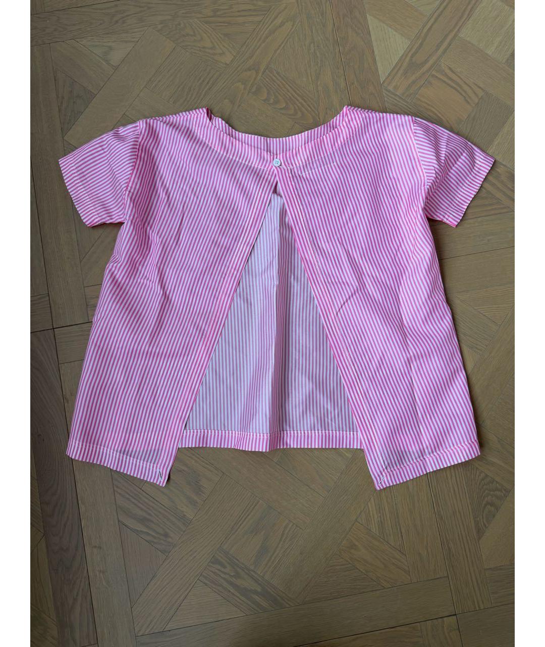 MM6 MAISON MARGIELA Розовая ацетатная футболка, фото 2