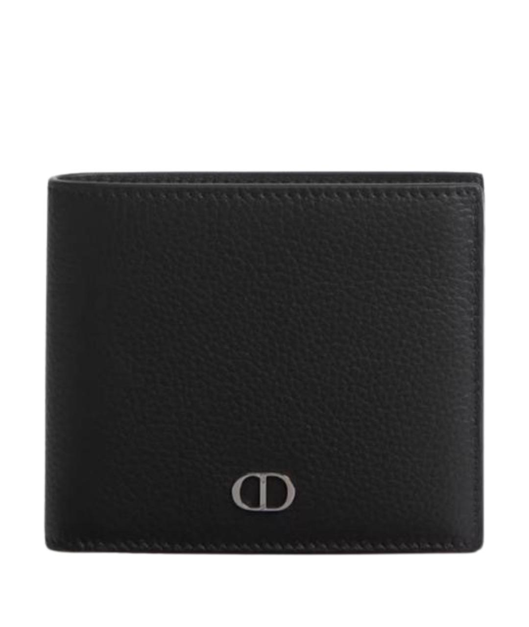 CHRISTIAN DIOR Черный кожаный кошелек, фото 1