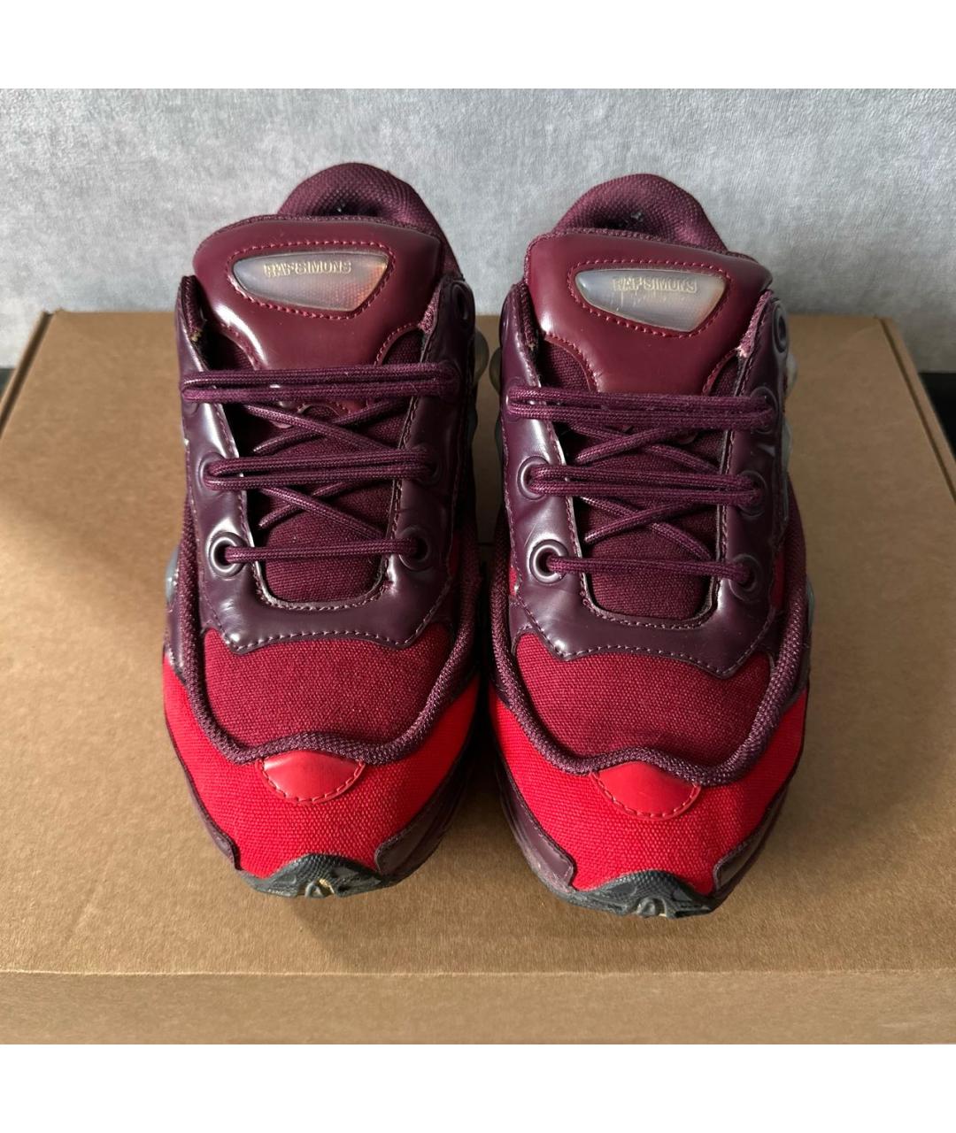 ADIDAS X RAF SIMONS Бордовые текстильные кроссовки, фото 2