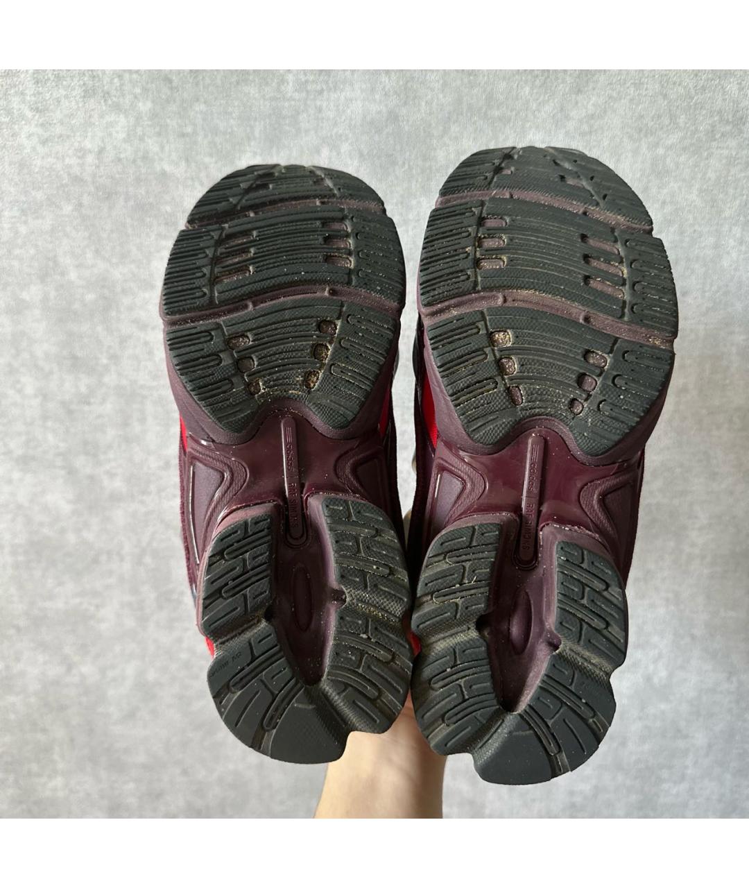 ADIDAS X RAF SIMONS Бордовые текстильные кроссовки, фото 5