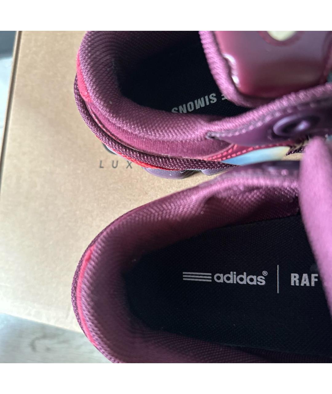 ADIDAS X RAF SIMONS Бордовые текстильные кроссовки, фото 8