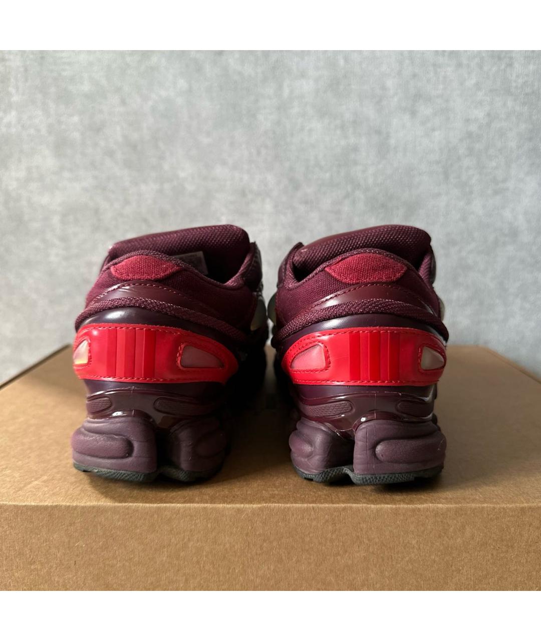 ADIDAS X RAF SIMONS Бордовые текстильные кроссовки, фото 4