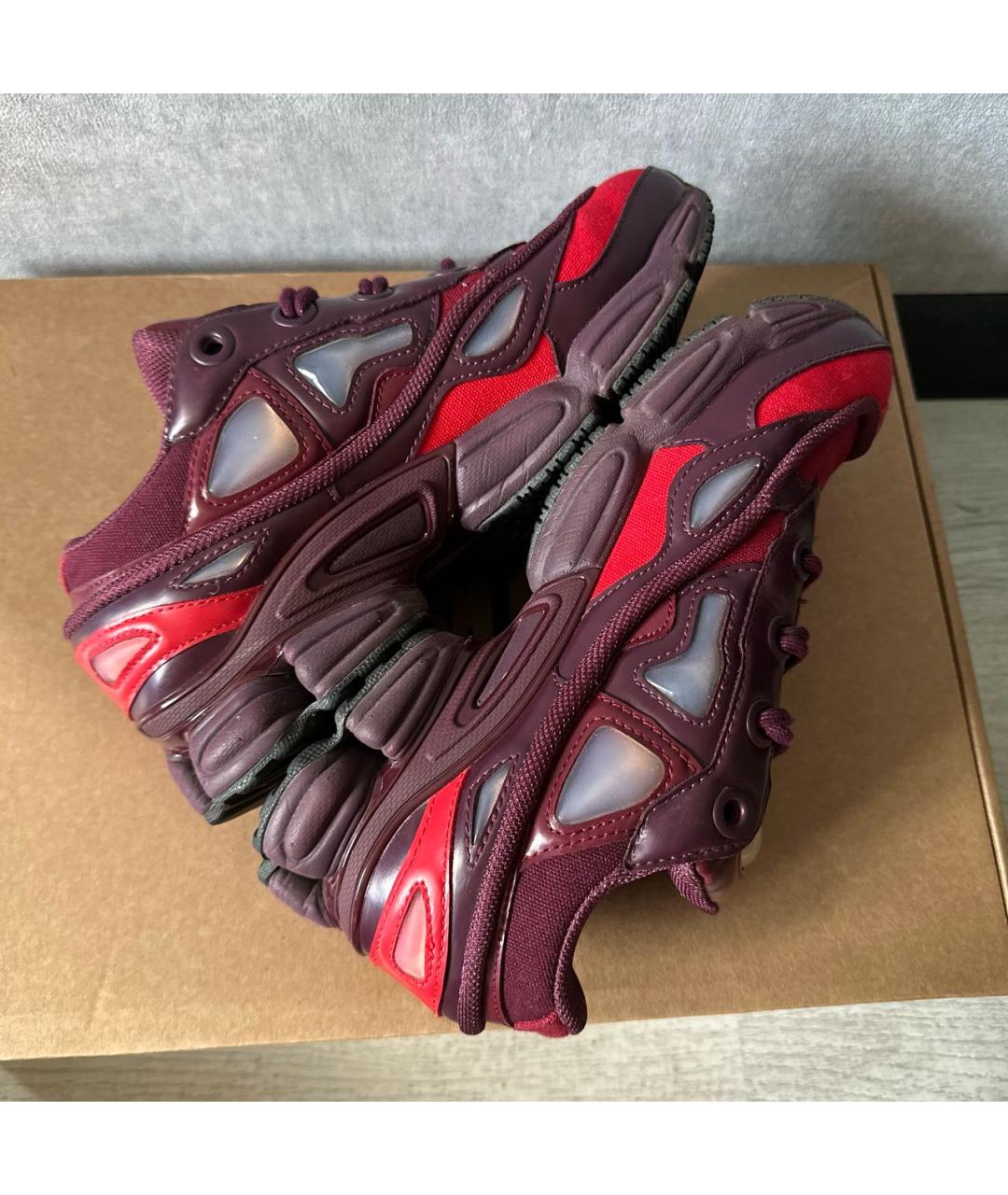 ADIDAS X RAF SIMONS Бордовые текстильные кроссовки, фото 6