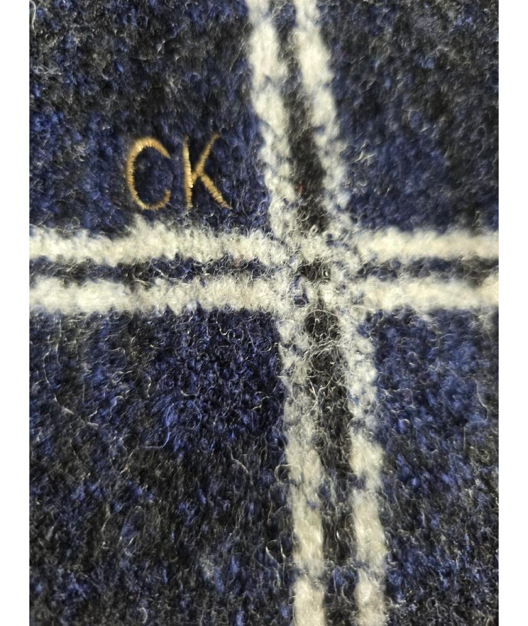 CALVIN KLEIN Темно-синий шерстяной джемпер / свитер, фото 4