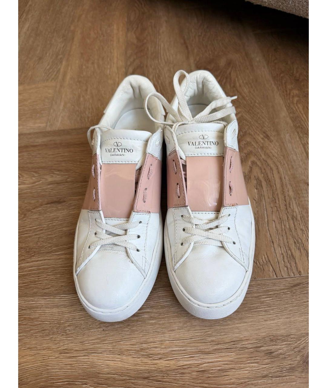 VALENTINO Розовые кожаные кеды, фото 2