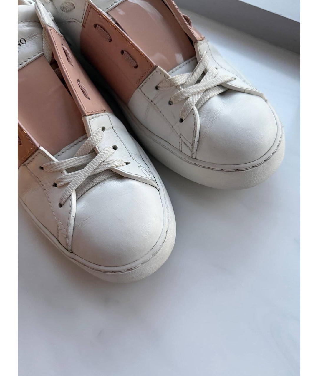 VALENTINO Розовые кожаные кеды, фото 7