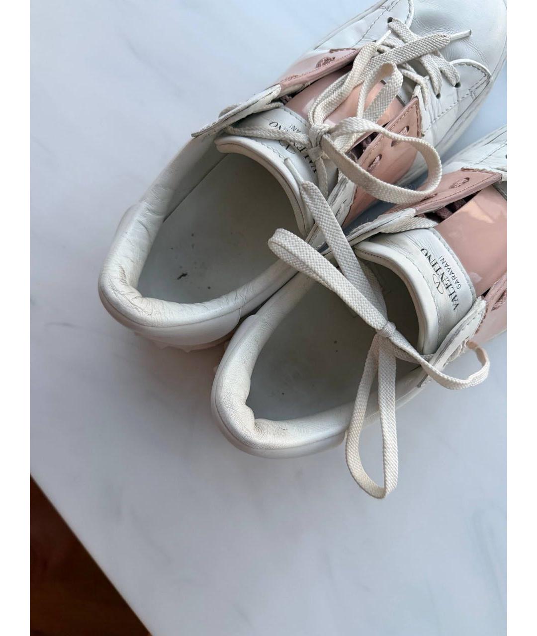 VALENTINO Розовые кожаные кеды, фото 3