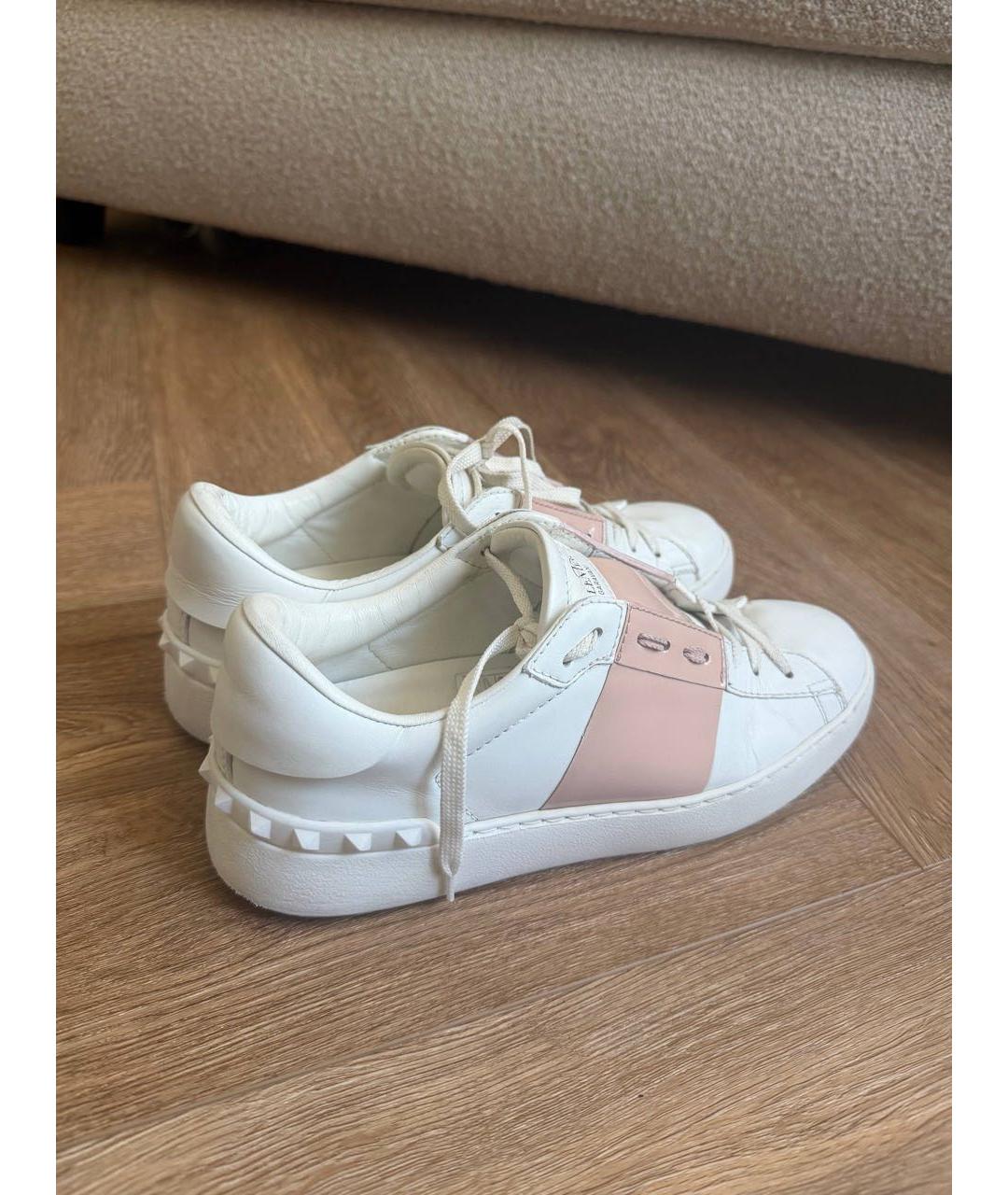 VALENTINO Розовые кожаные кеды, фото 4