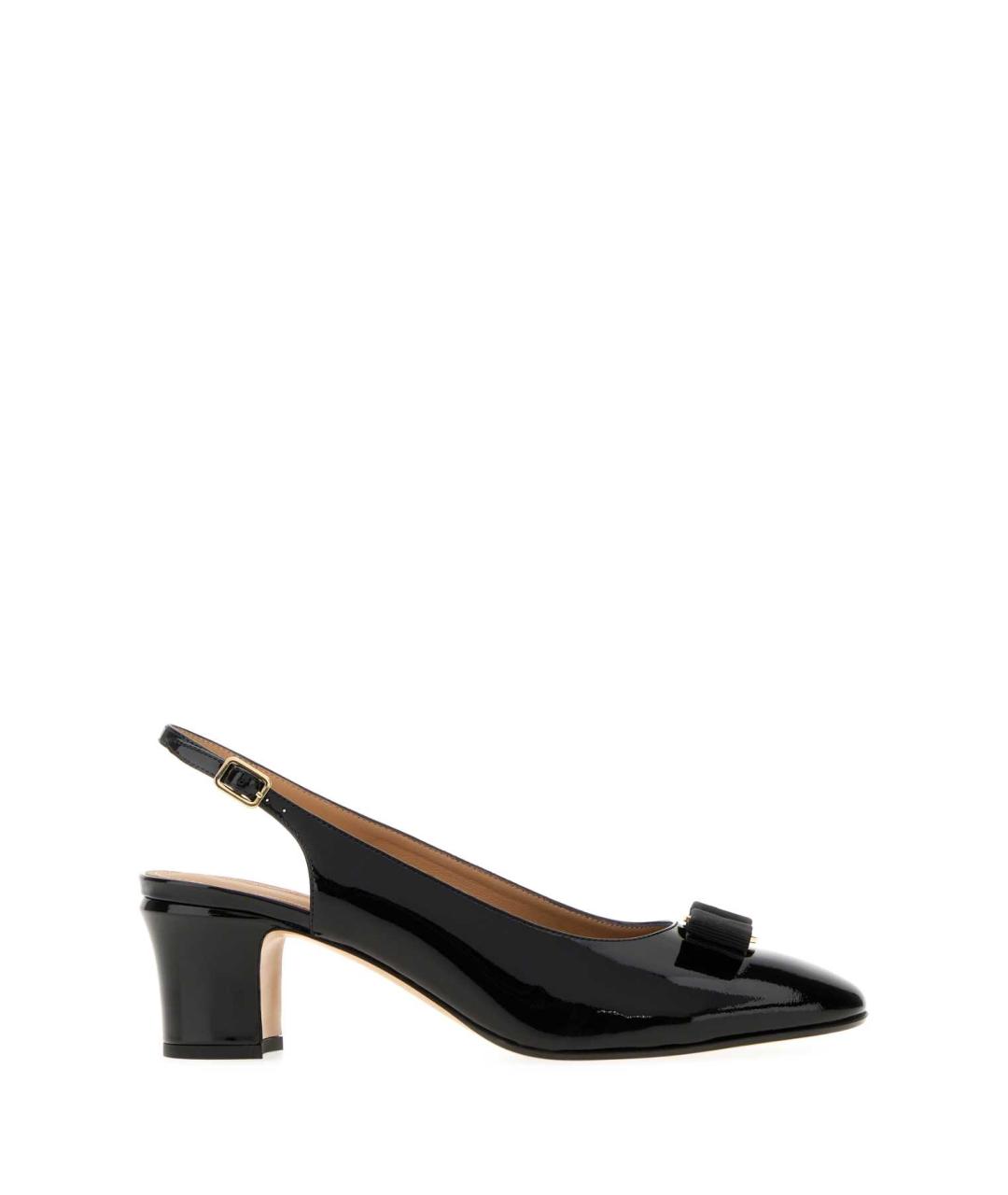 FERRAGAMO Черные кожаные туфли, фото 1