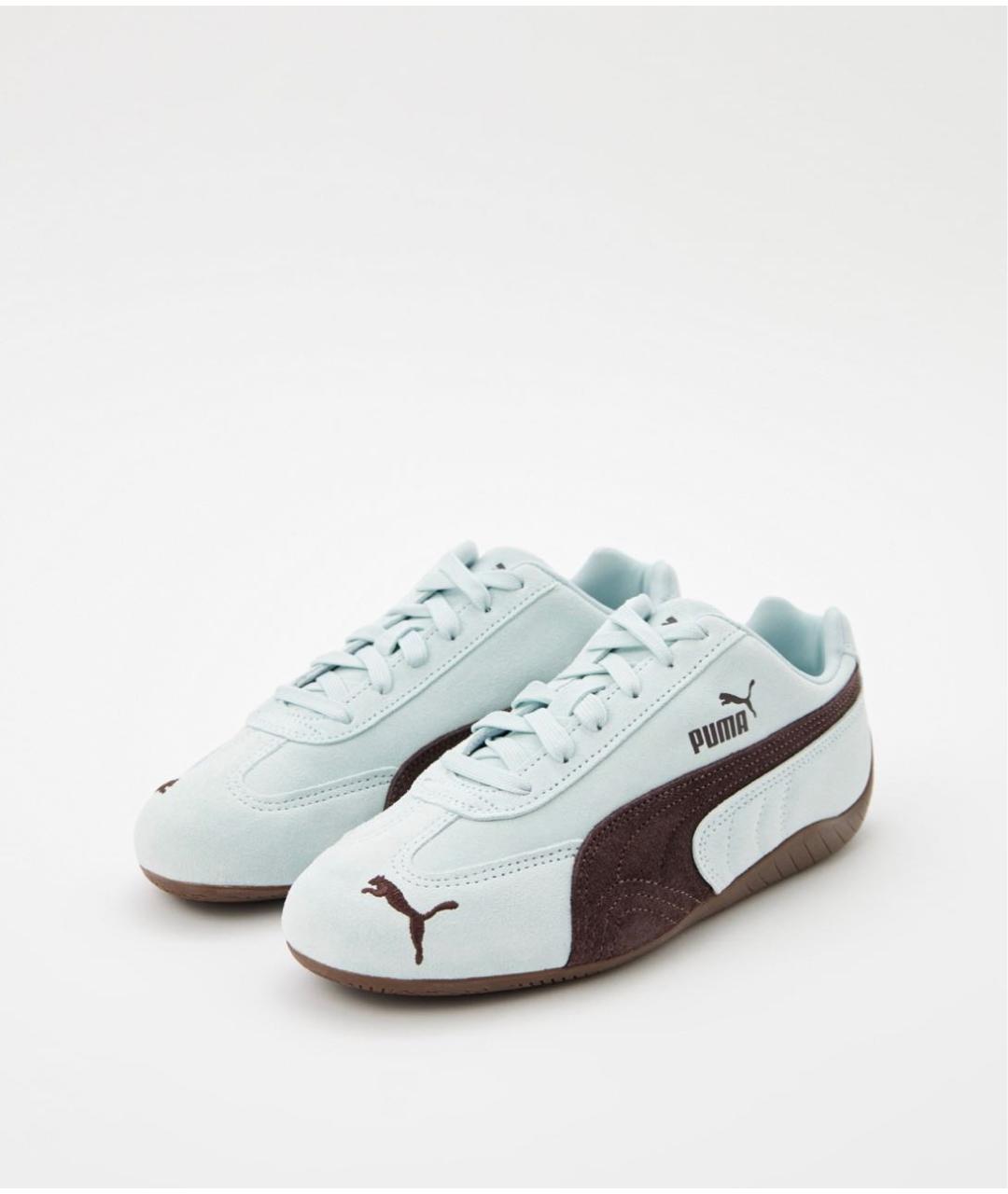 PUMA Бирюзовые замшевые кроссовки, фото 2