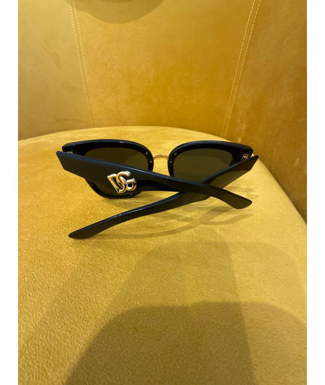 DOLCE&GABBANA Черные пластиковые солнцезащитные очки, фото 5
