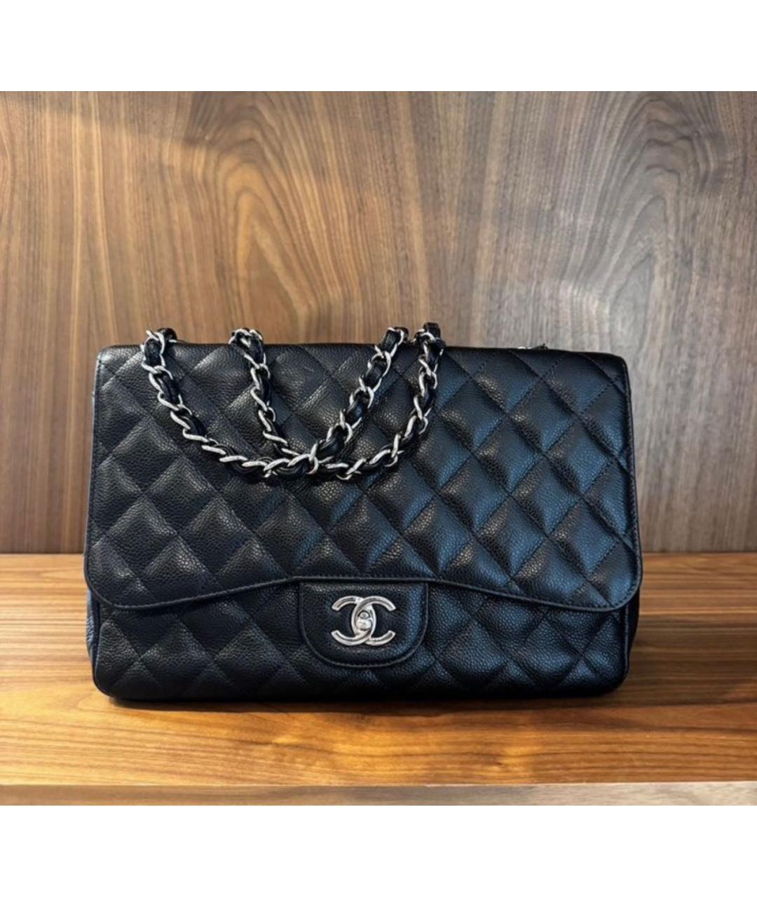 CHANEL Черная кожаная сумка через плечо, фото 3