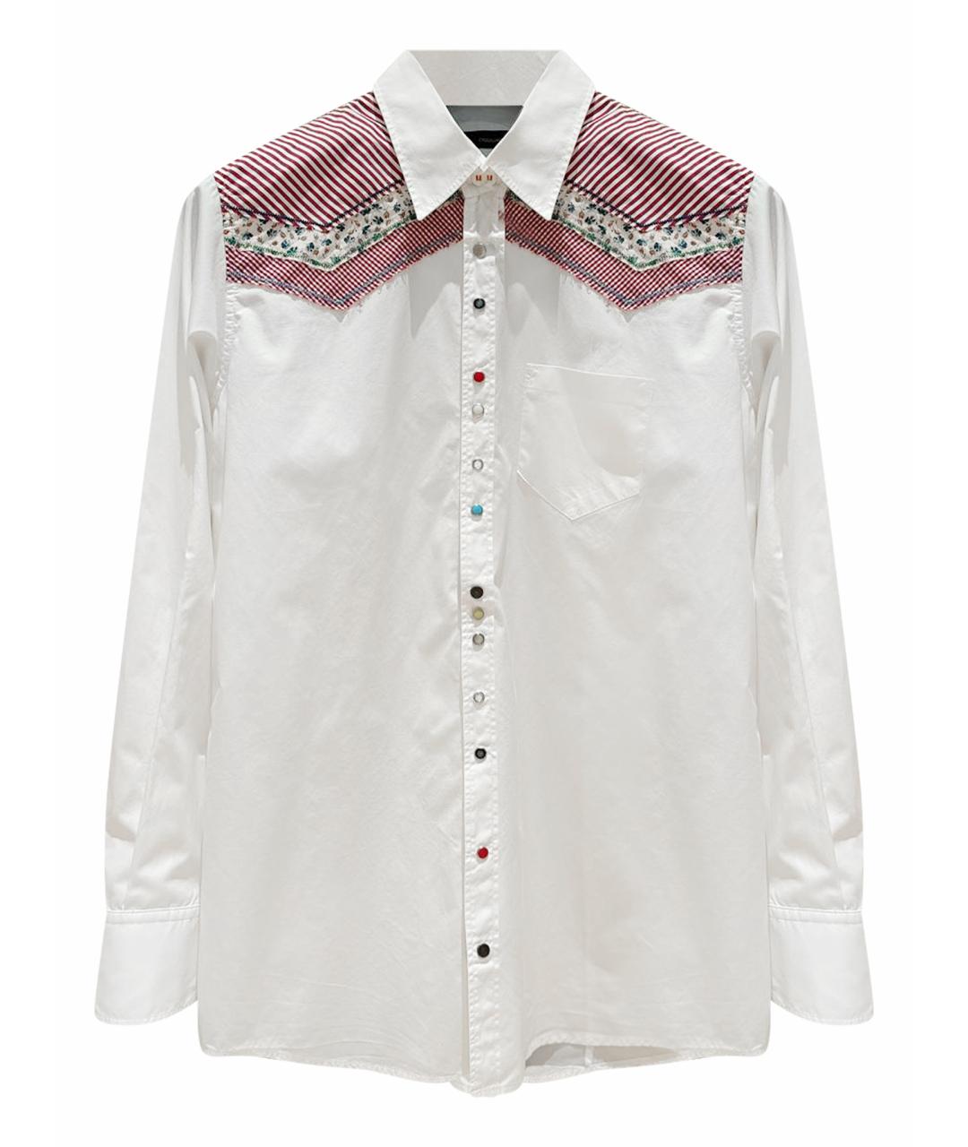 DSQUARED2 Белая хлопковая кэжуал рубашка, фото 1