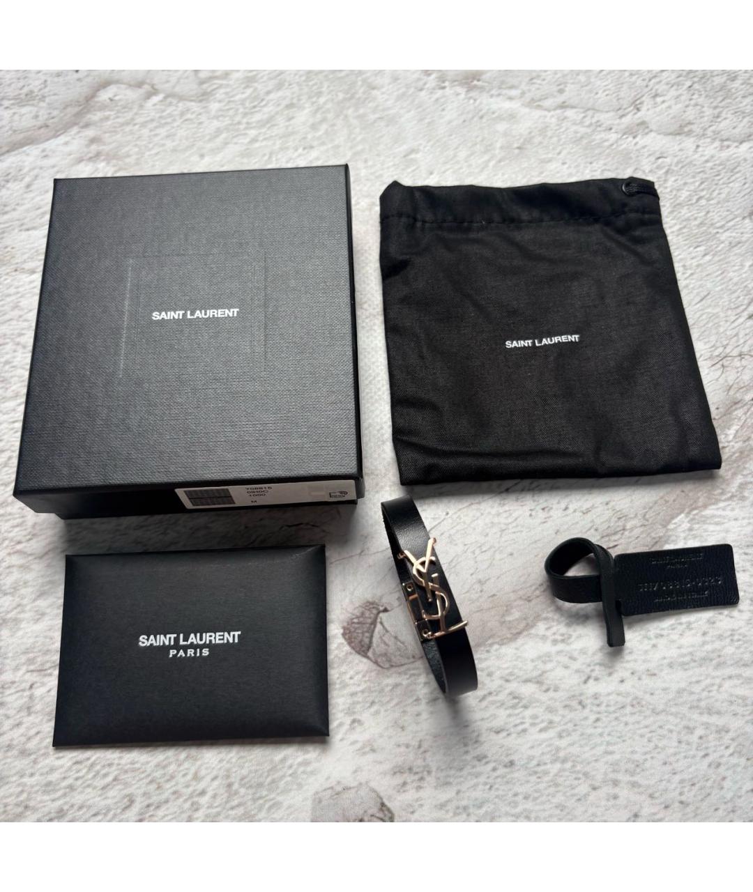 SAINT LAURENT Кожаный браслет, фото 6