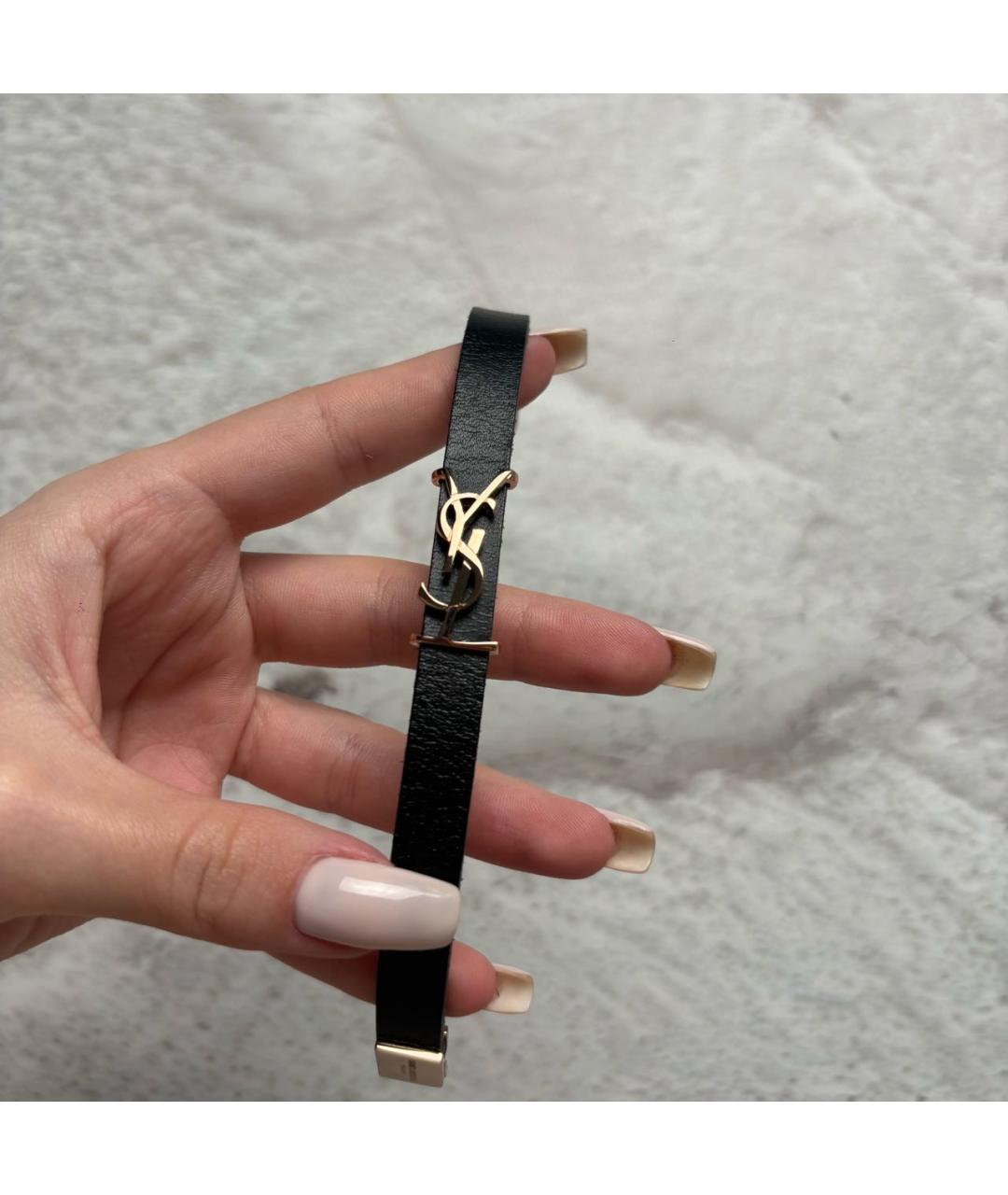 SAINT LAURENT Кожаный браслет, фото 4