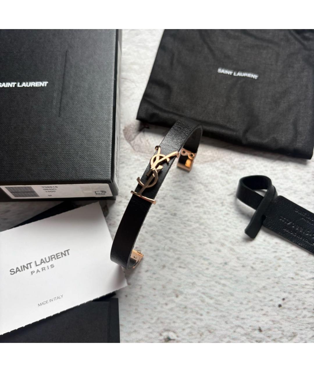 SAINT LAURENT Кожаный браслет, фото 8
