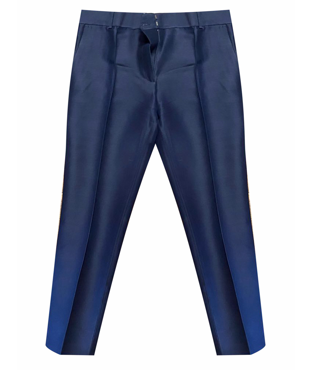CELINE PRE-OWNED Синие шерстяные прямые брюки, фото 1