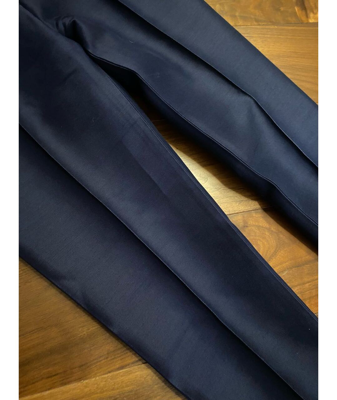 CELINE PRE-OWNED Синие шерстяные прямые брюки, фото 3