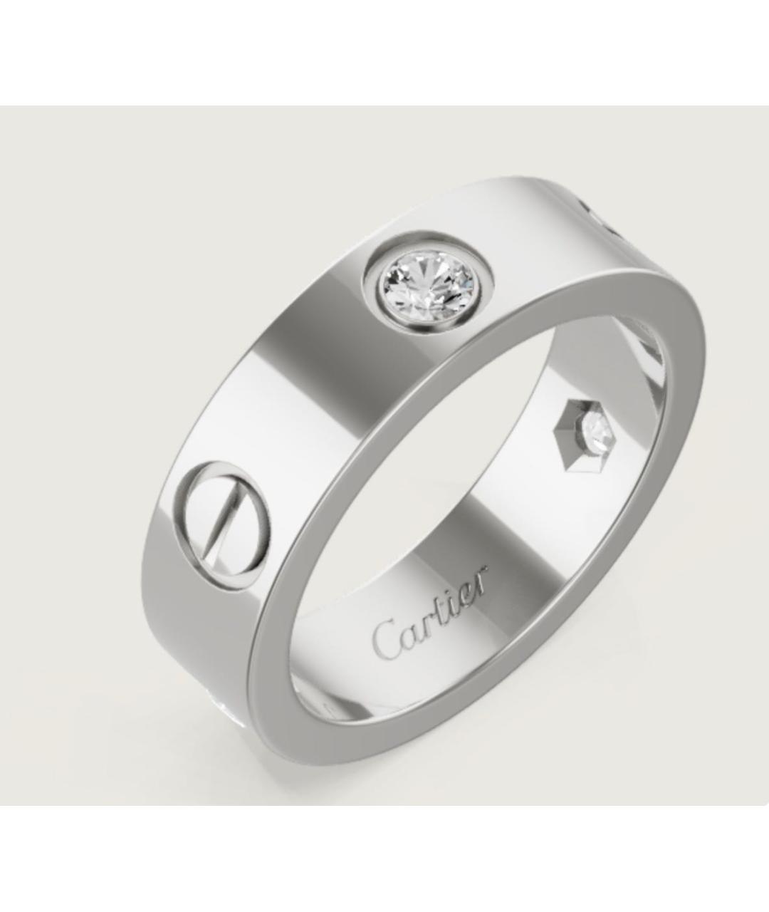 CARTIER Белое кольцо из белого золота, фото 2