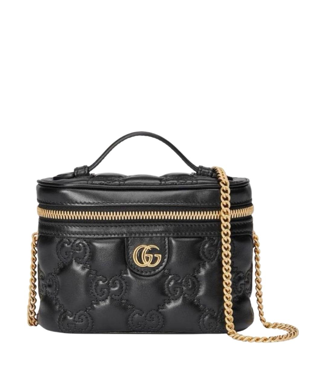 GUCCI Черная кожаная сумка через плечо, фото 1