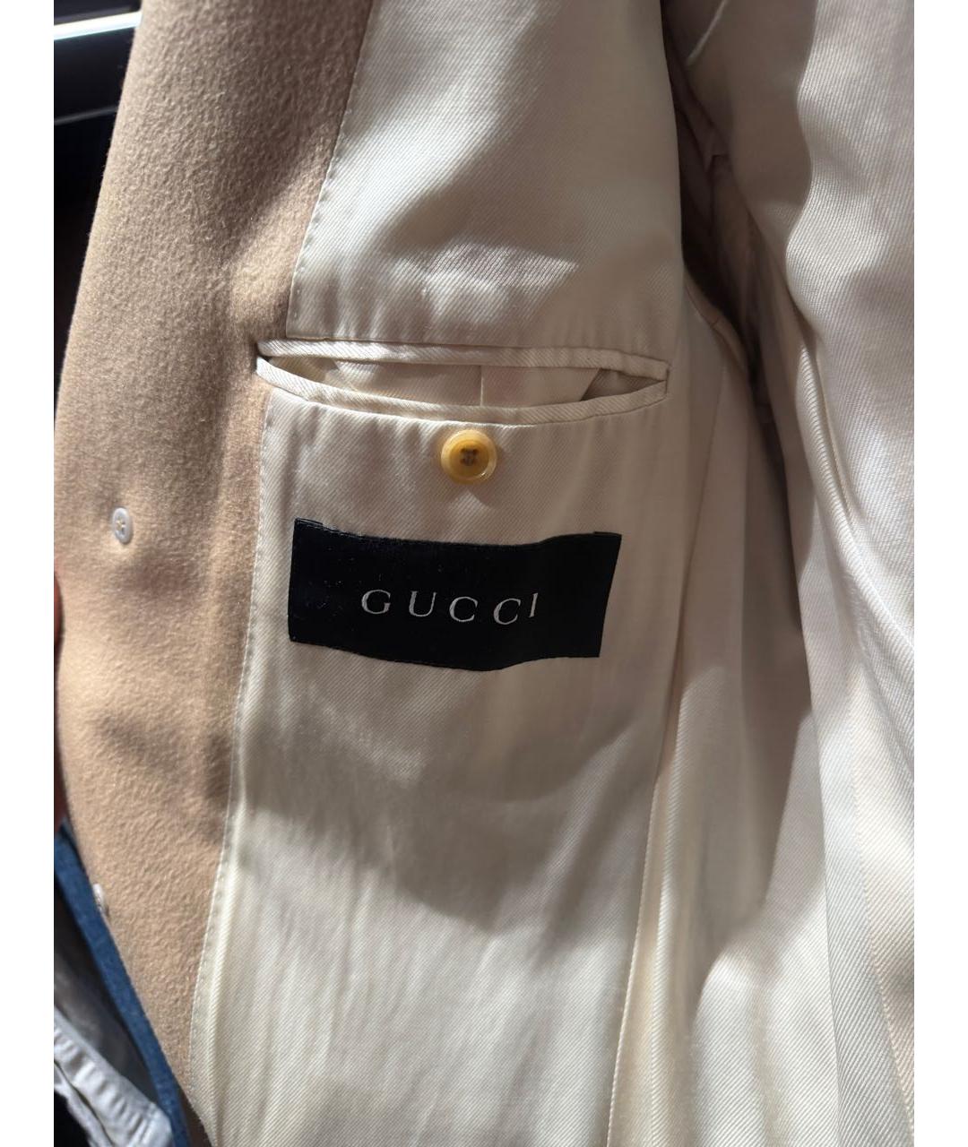 GUCCI Бежевое кашемировое пальто, фото 3