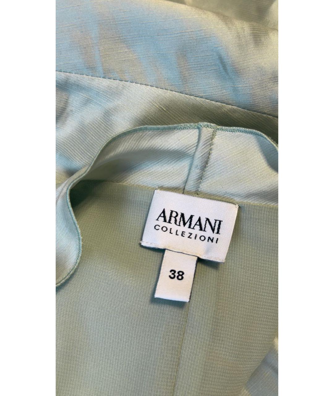 ARMANI COLLEZIONI Зеленый шелковый жакет/пиджак, фото 2