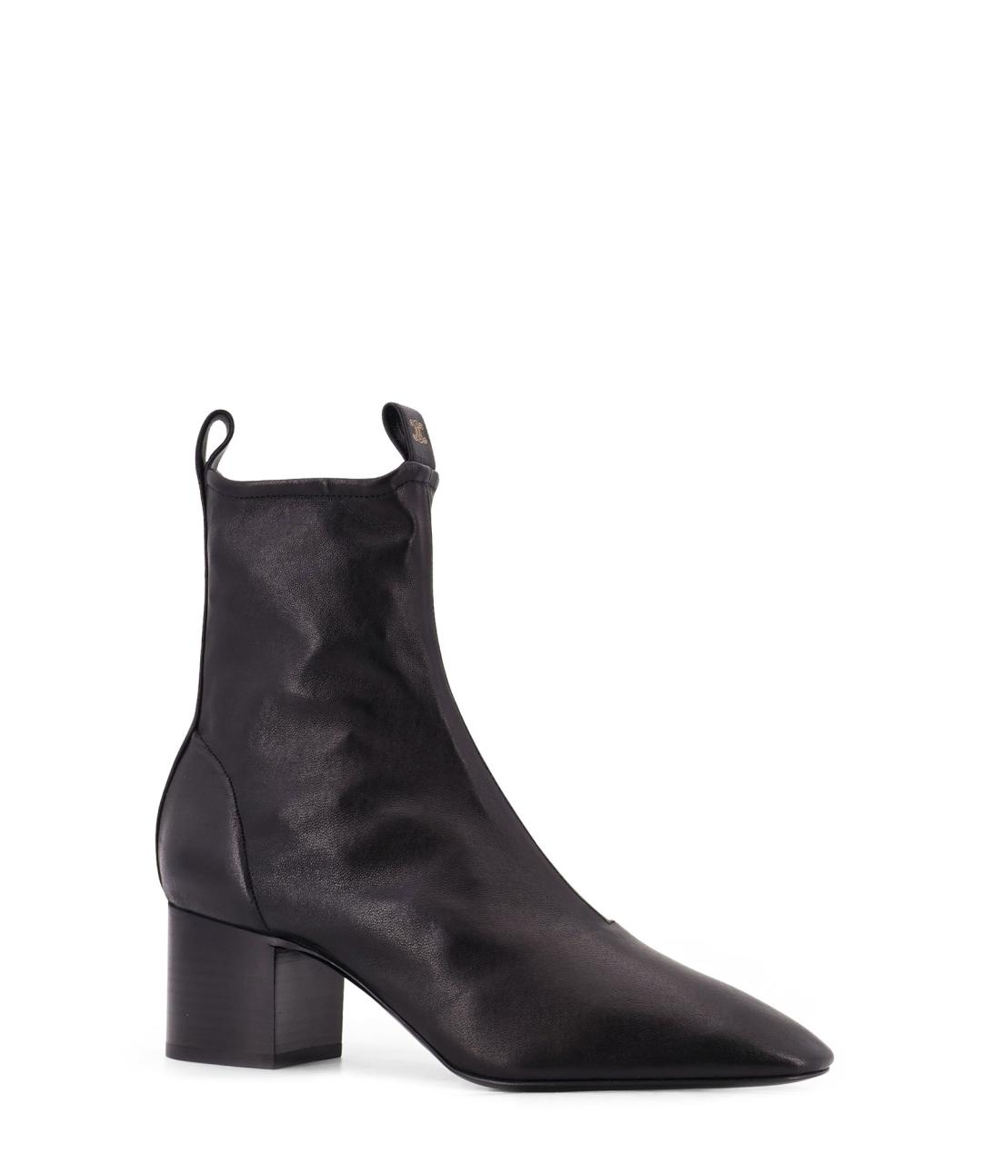 CELINE Черные кожаные ботильоны, фото 2