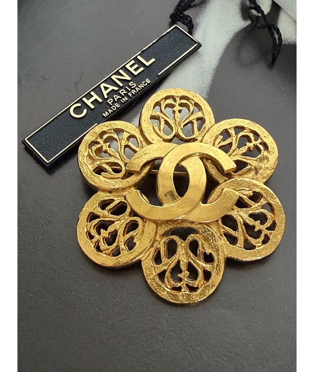CHANEL Золотая позолоченная булавка / брошь, фото 9