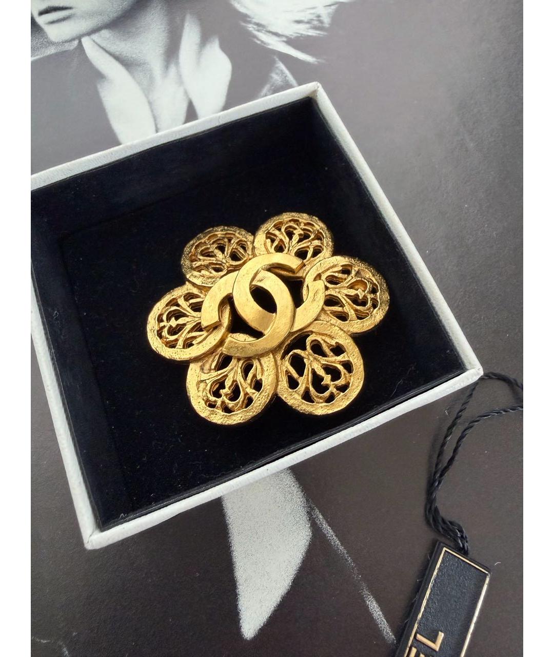 CHANEL Золотая позолоченная булавка / брошь, фото 4