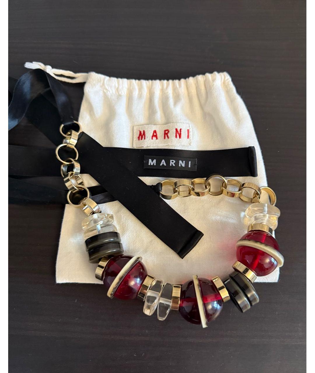 MARNI Бордовое колье, фото 3
